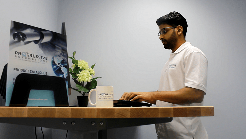 Photo of a man for standing desk 