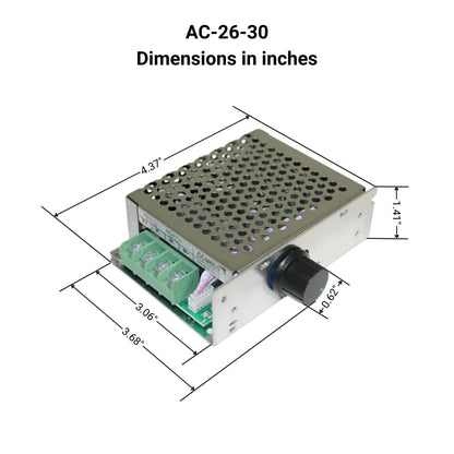 30A controller dimensions inches