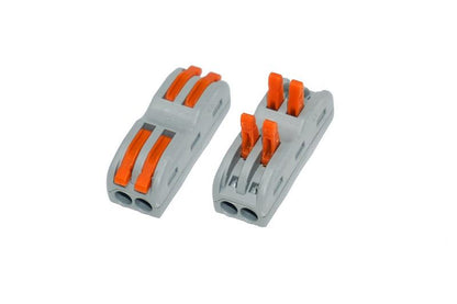 Reusable 2-way splicing wire connector front view