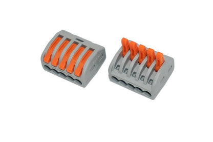 Reusable Multi-Way Wire Connector - 2/3/4/5 Way, 32A, 28-12 AWG - (5 Way)