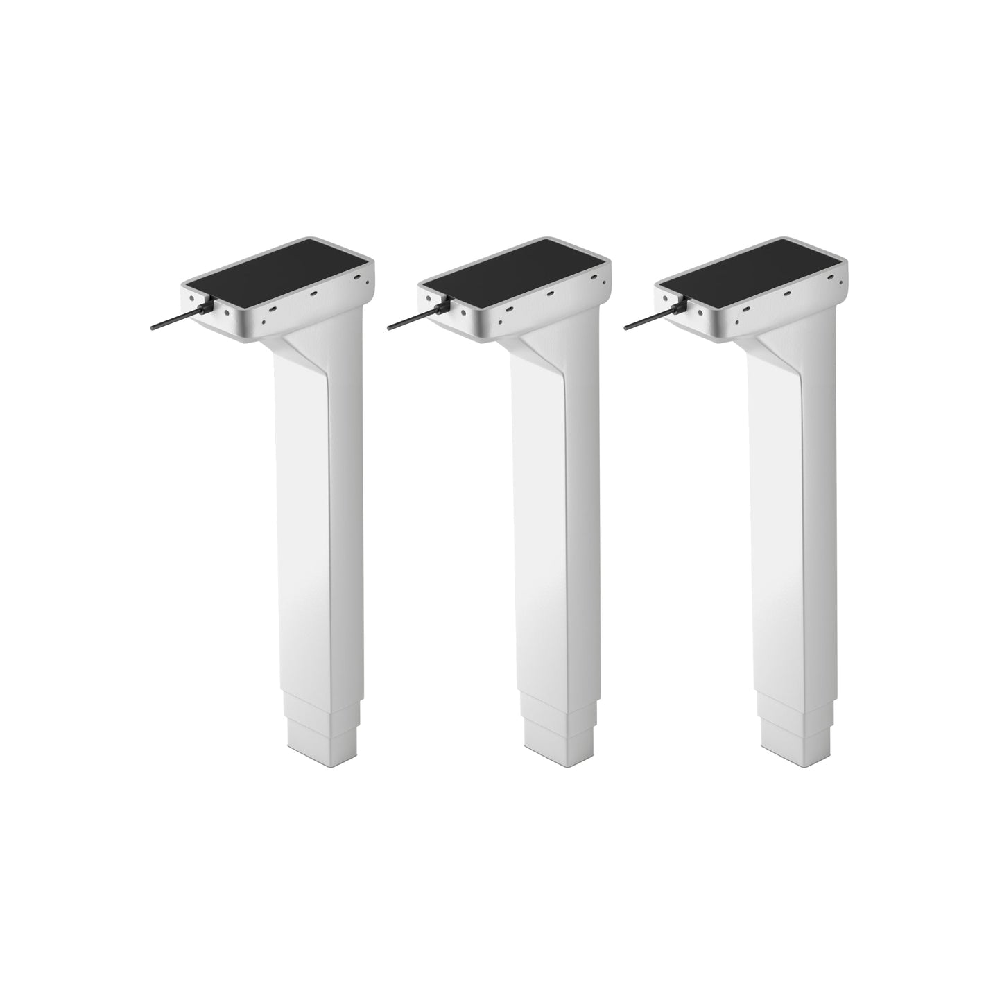 White-3 || LG 02 power supply, white finish, three-quarter view