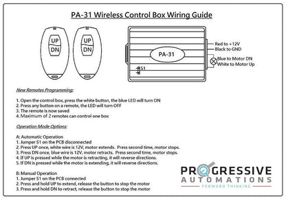 12 VDC Control Box wiring guide 