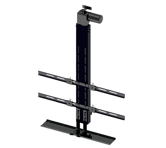 drop down TV lift front view