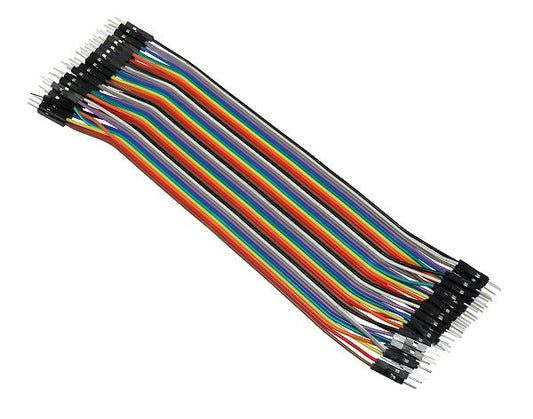 Male/Male - 40 Conductors - 8" - 28AWG - Jumper Wires