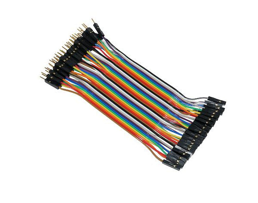 Male/Female - 40 Conductors - 5" - 28AWG - Jumper Wires