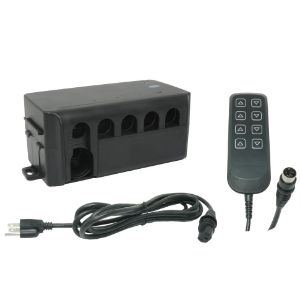 120 VCA - Caja de control de 12/24 VCC - 4 canales - Control remoto con cable
