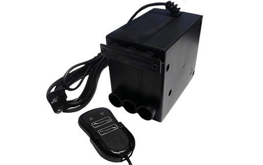 110 VAC - 12 VDC Control Box - 2 Channels - 10.5A - Individual Control - Wired Remote